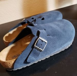 BNWOT!! Birkenstock Boston Suede Leather Clog in Night - Navy Blue clog